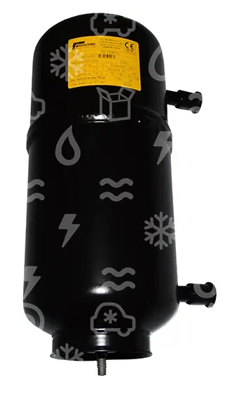 sběrač chladiva, 28 BAR,  3,4 l, vstup 12 mm ODS, výstup 12 mm, M8,